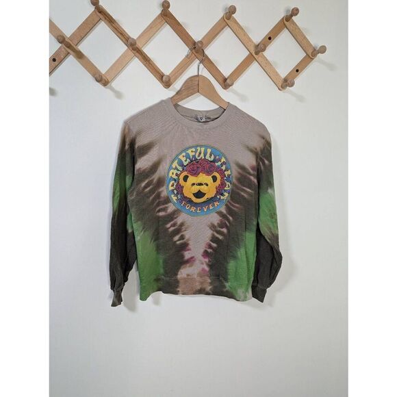 Grateful Dead Forever Grateful Tie-Dye Crew Neck Graphic Sweatshirt - Size SM - Picture 1 of 7